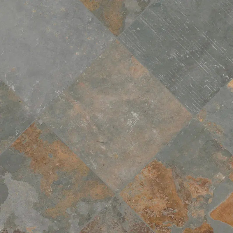 California Gold 12" X 12" Slate Field Tile in Multi
