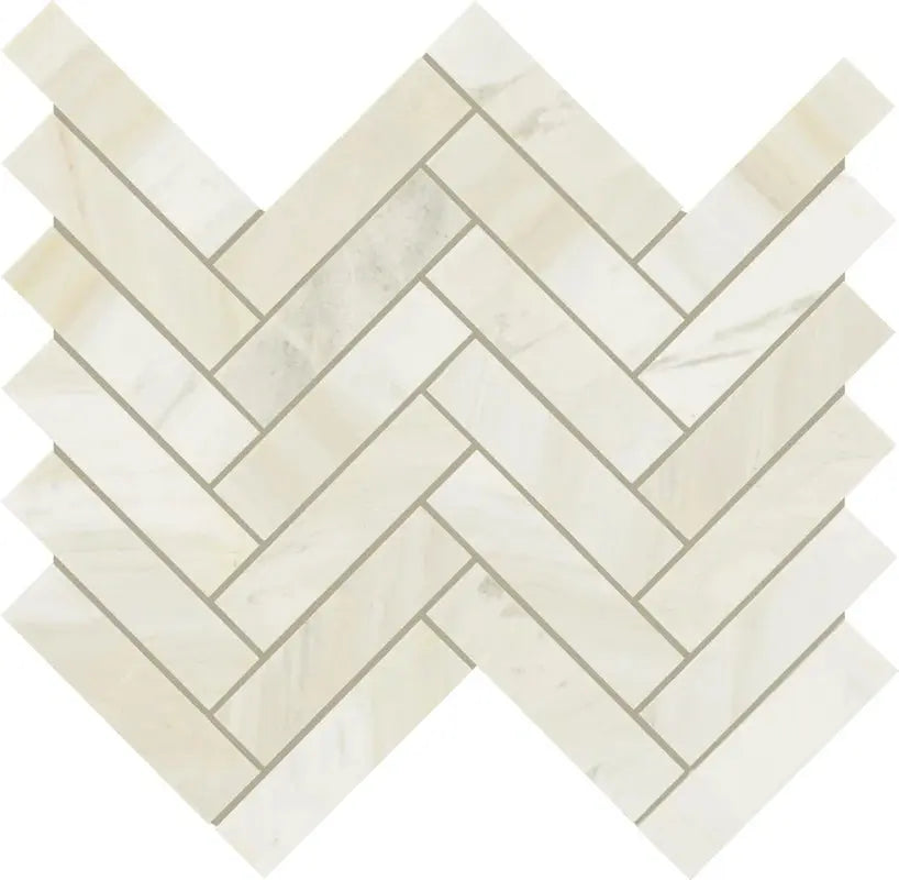Raine 12" X 12" Natural Stone Chevron Wall Tile