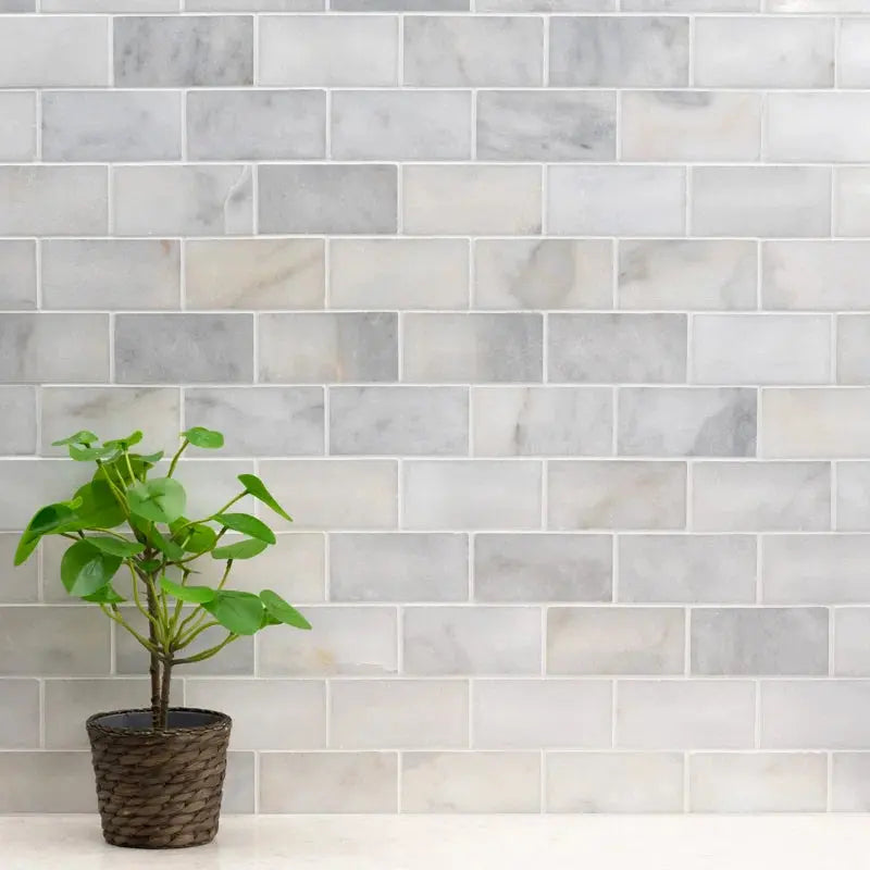 Greecian White 3" X 6" Polished Marble Subway Tile