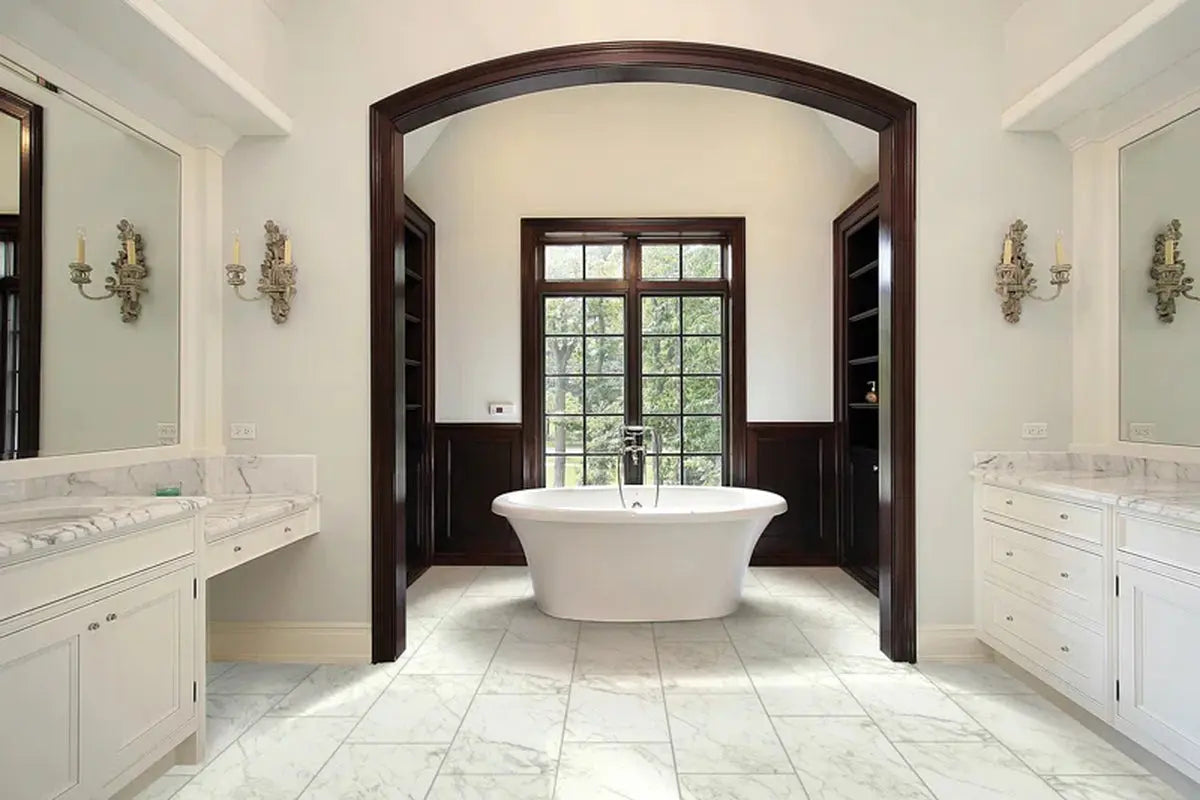 Carrara 12" X 24" Porcelain Marble Look Wall & Floor Tile