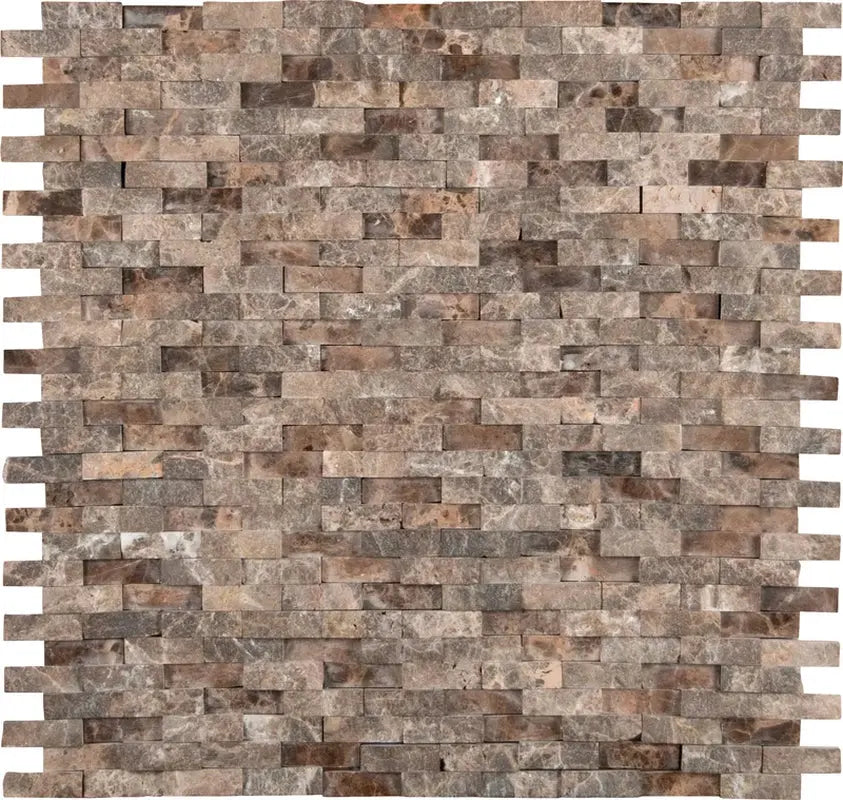 Emperador Marble Splitface Tile in Brown
