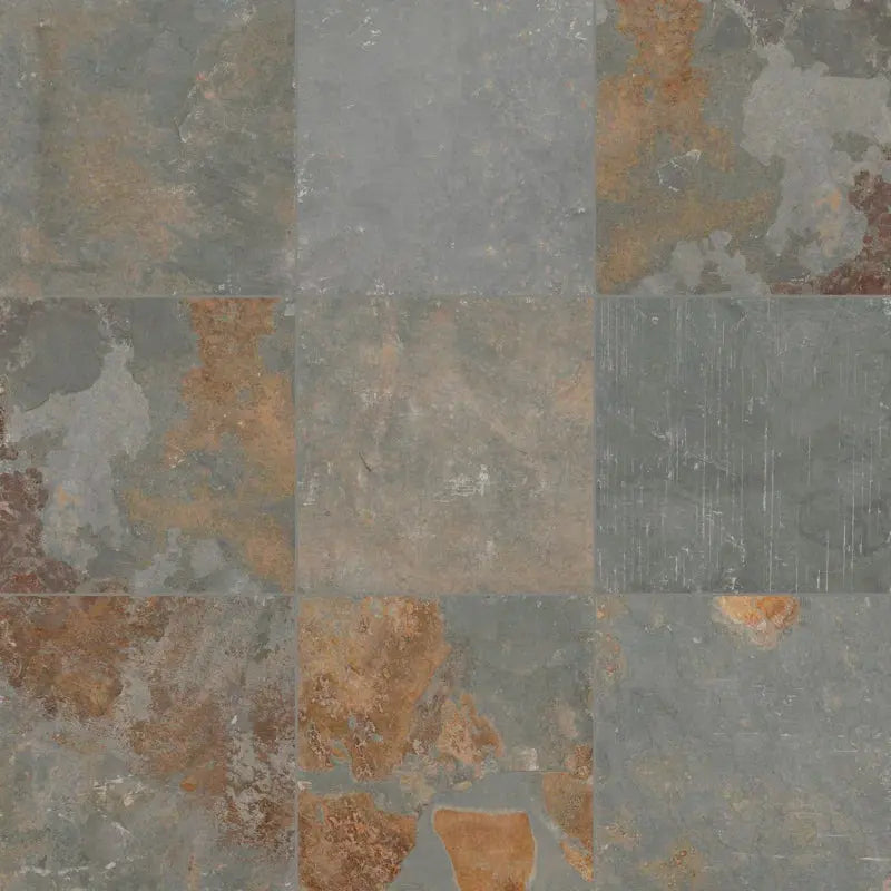 California Gold 12" X 12" Slate Field Tile in Multi