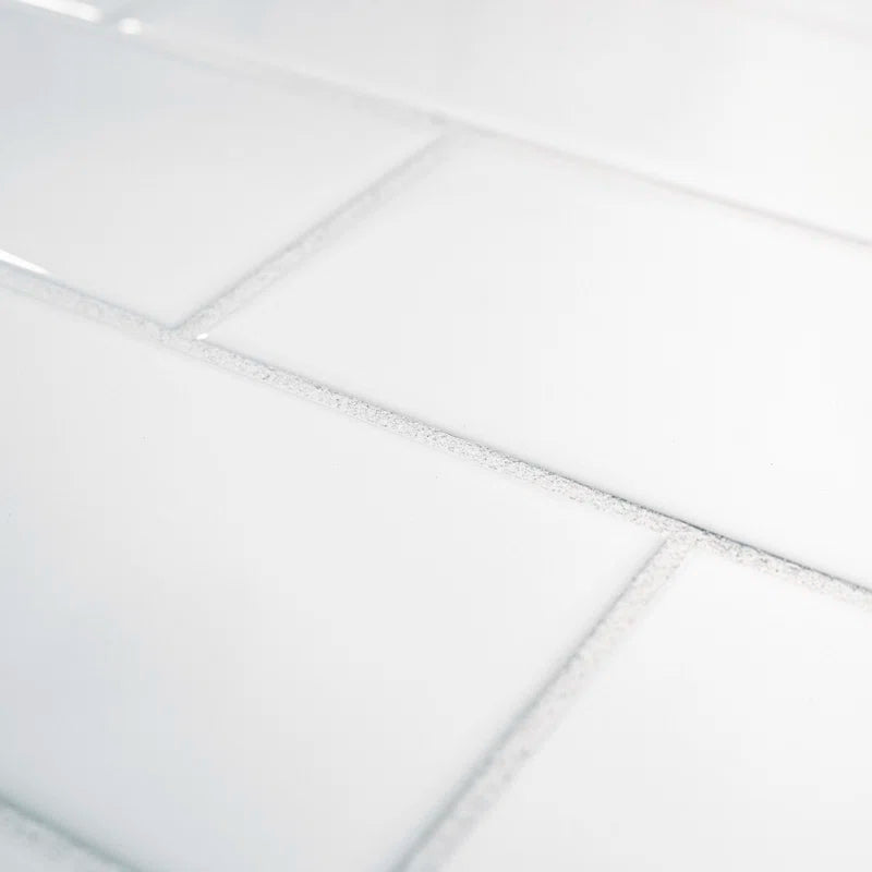 Metro White 3" X 6" Glossy Ceramic Wall Tile