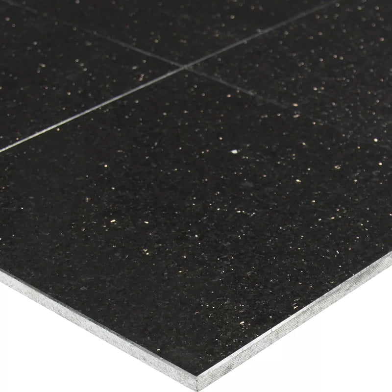 Black Galaxy 12" X 12" Granite Wall & Floor Tile