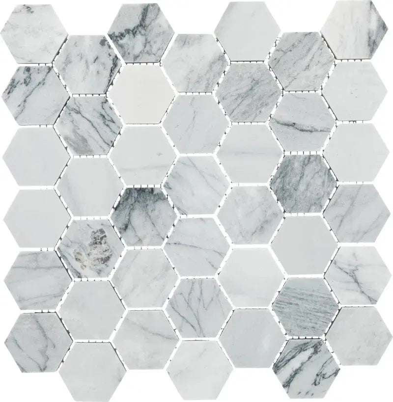 Raine 13" X 13" Natural Stone Honey Comb Mosaic Wall Tile