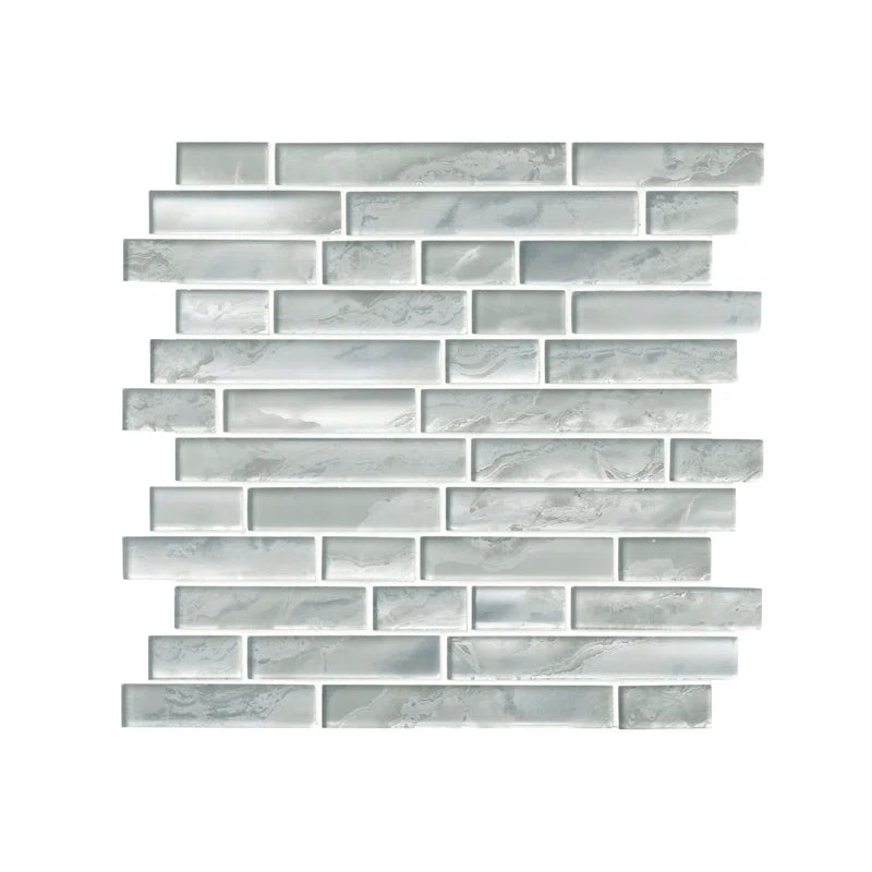 Canvas Interlocking Glass Mosaic Tile