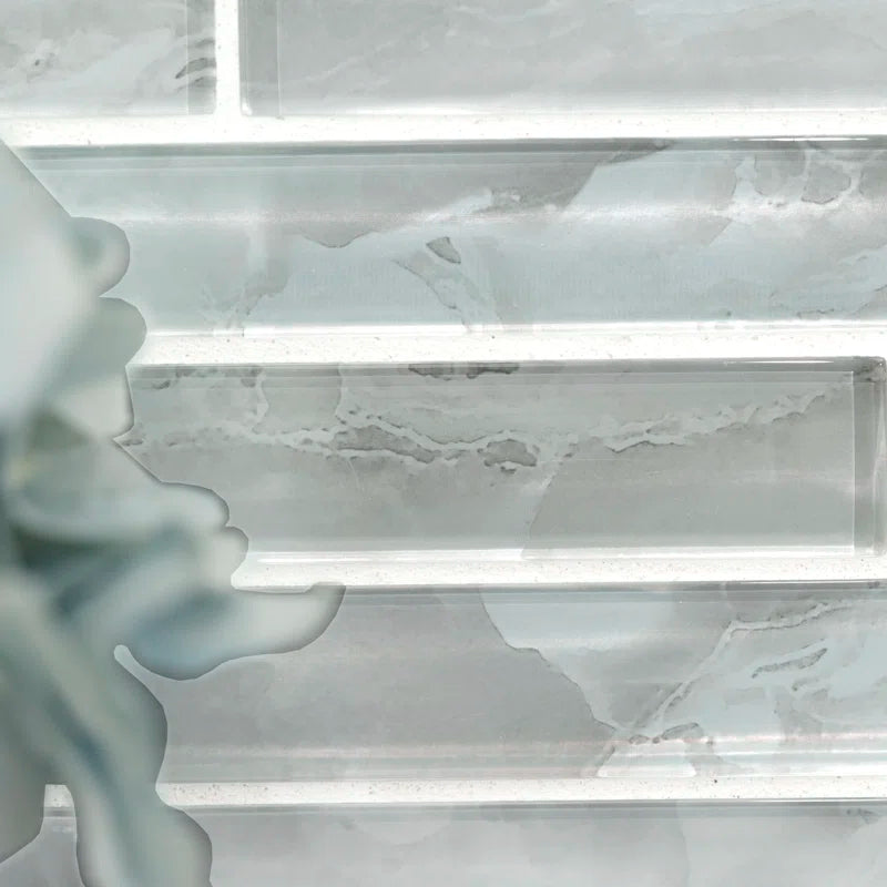 Canvas Interlocking Glass Mosaic Tile