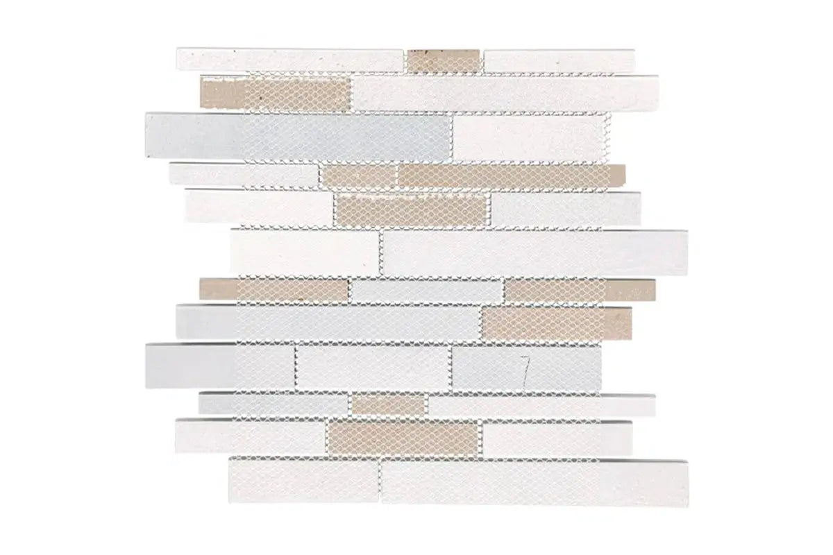 Crystal Shores 12" X 14" Glass Mosaic Tile