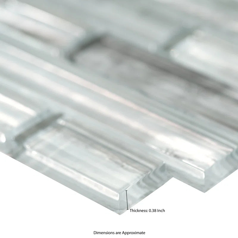 Canvas Interlocking Glass Mosaic Tile