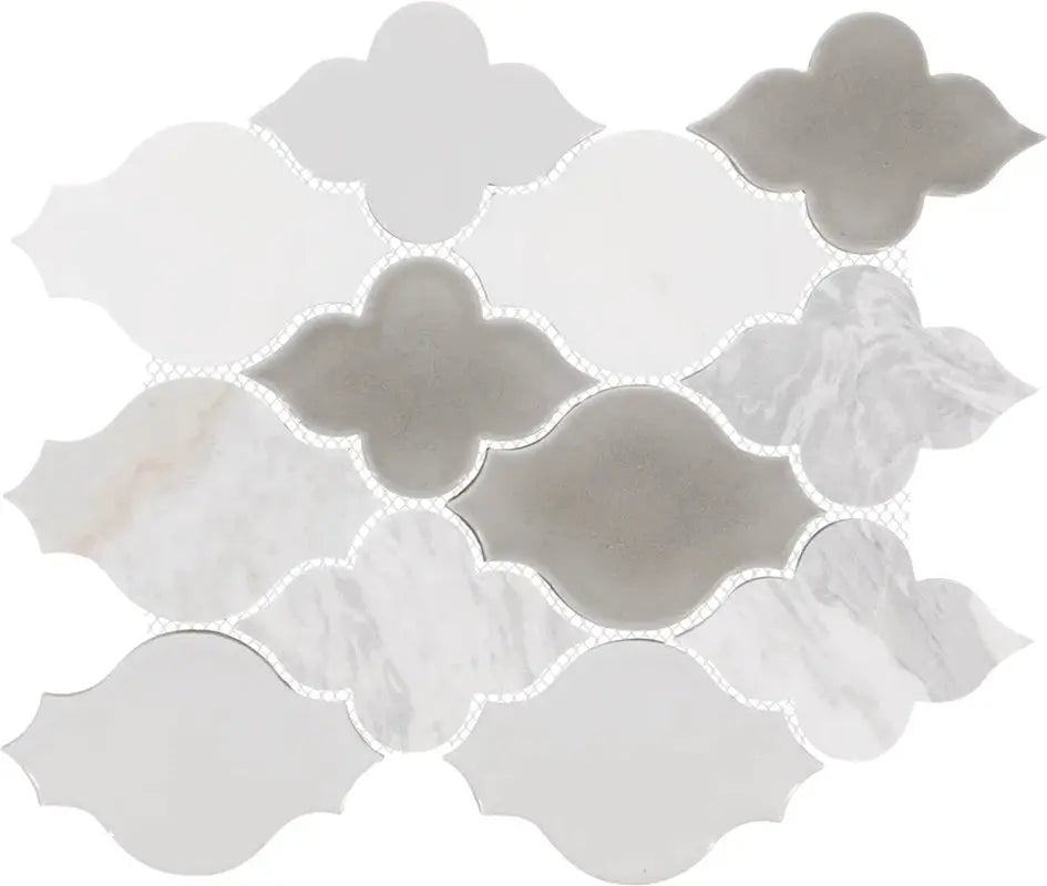 Raine 13" X 11" Natural Stone Arabesque Mosaic Wall Tile