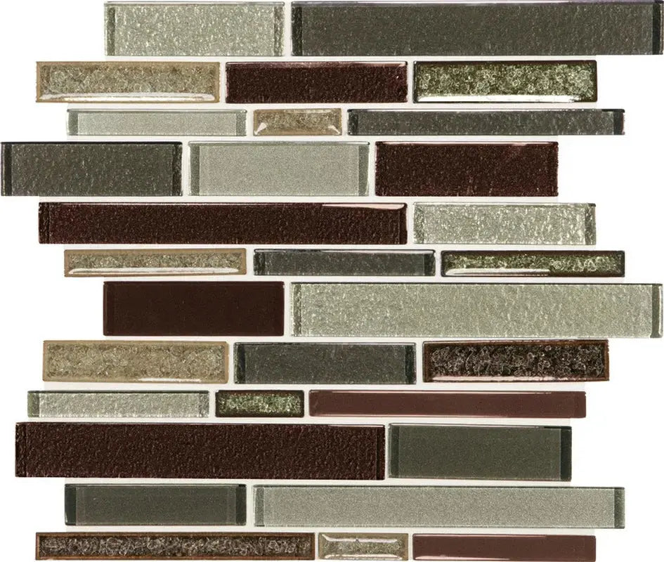 Crystal Shores 12" X 14" Glass Mosaic Tile