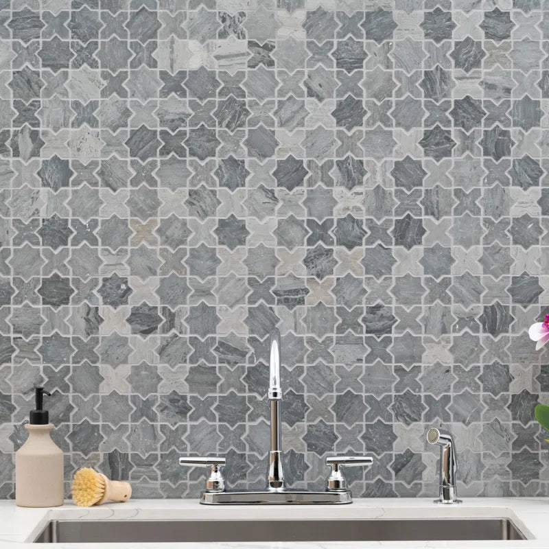 Montague 11.81" X 11.81" Marble Mosaic Sheet Wall & Floor Tile