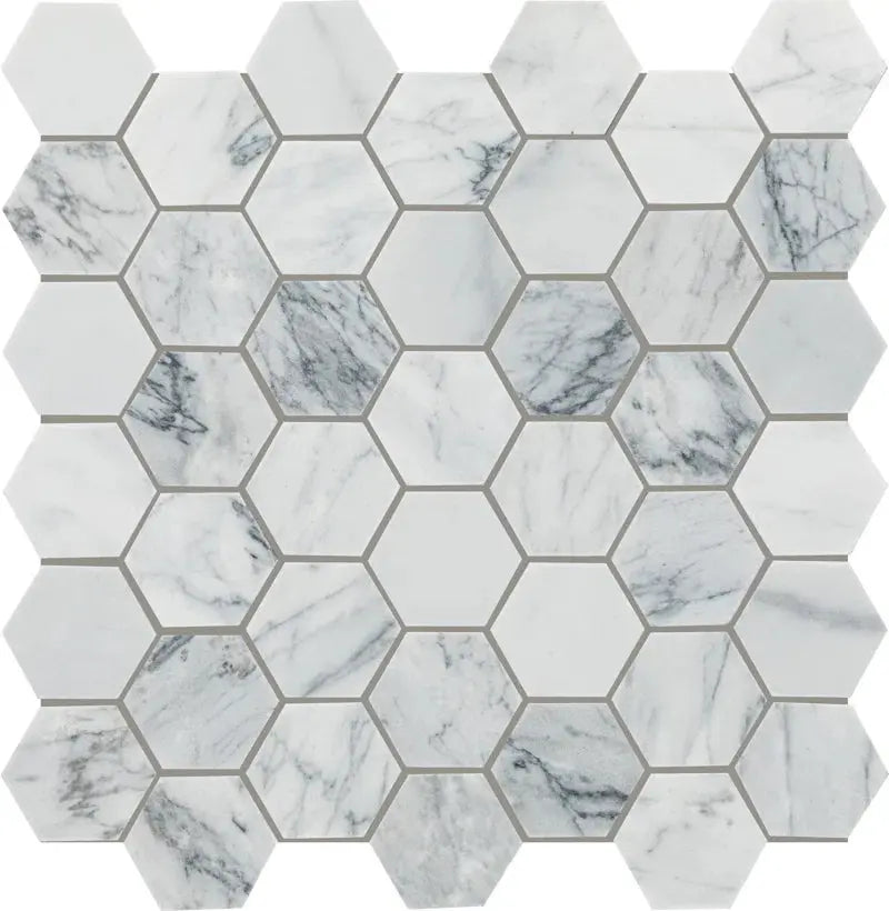 Raine 13" X 13" Natural Stone Honey Comb Mosaic Wall Tile