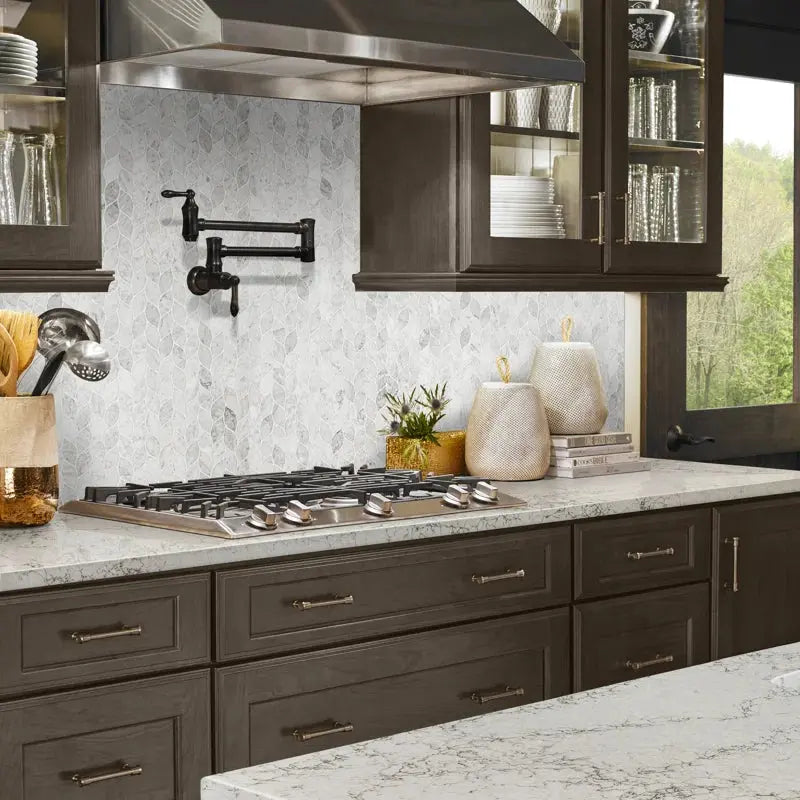 Carrara White Blanco 11.62" X 13.38" Honed Marble Mosaic Tile