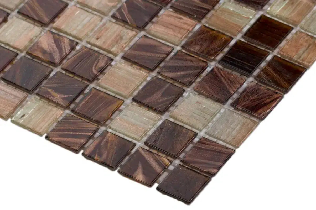 Iridescent 0.75" X 0.75" Glass Mosaic Tile