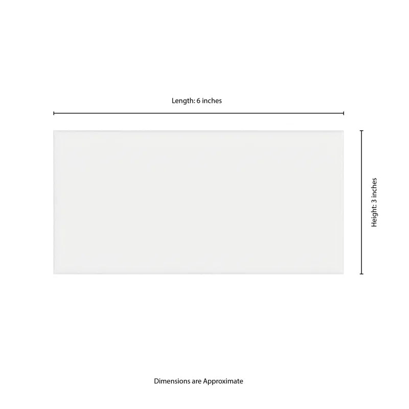 Metro White 3" X 6" Glossy Ceramic Wall Tile