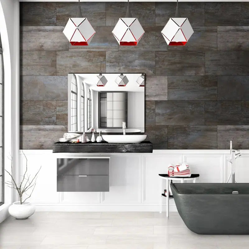 Oxide 12" X 24" Matte Metallic Look Wall & Floor Tile