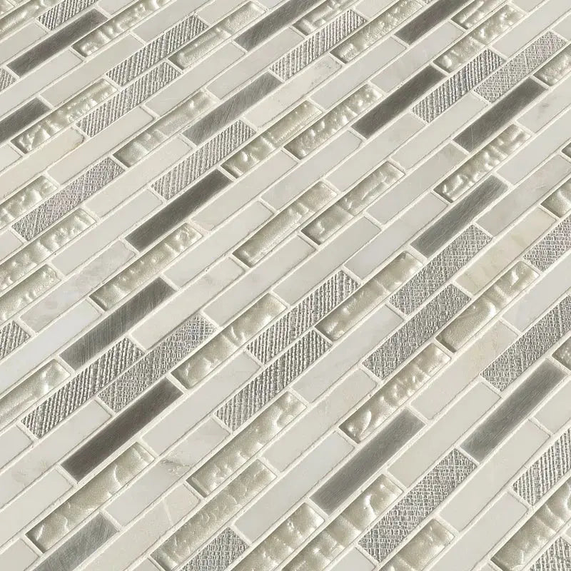 Ocean Crest Brick Pattern 1" X 3" Natural Stone Mosaic Tile