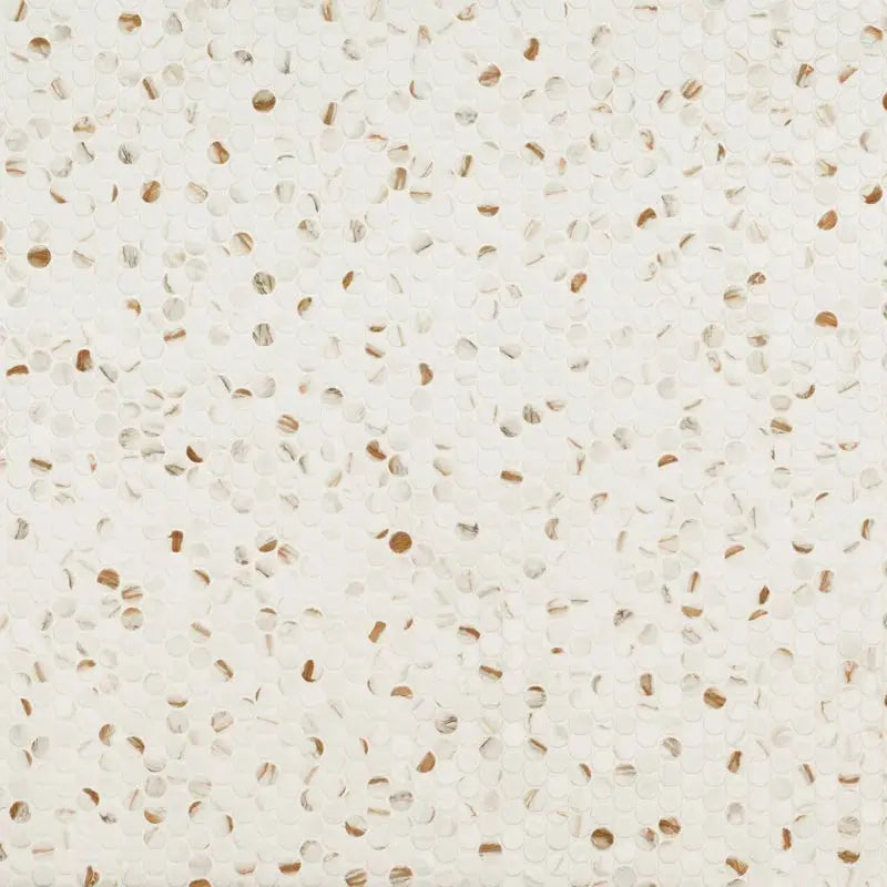 Calacatta Gold Matte round 10.49" X 11.81" Matte Porcelain Mosaic Tile
