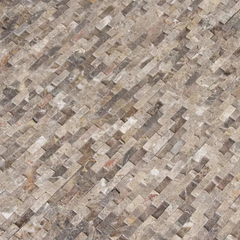 Emperador Marble Splitface Tile in Brown