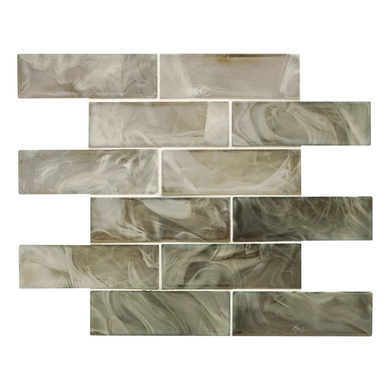 Opalaina 2" X 6" Glass Mosaic Subway Tile