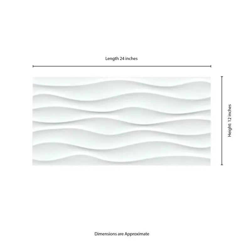 Dymo Wavy 12" X 24" Ceramic Polished Wall Tile