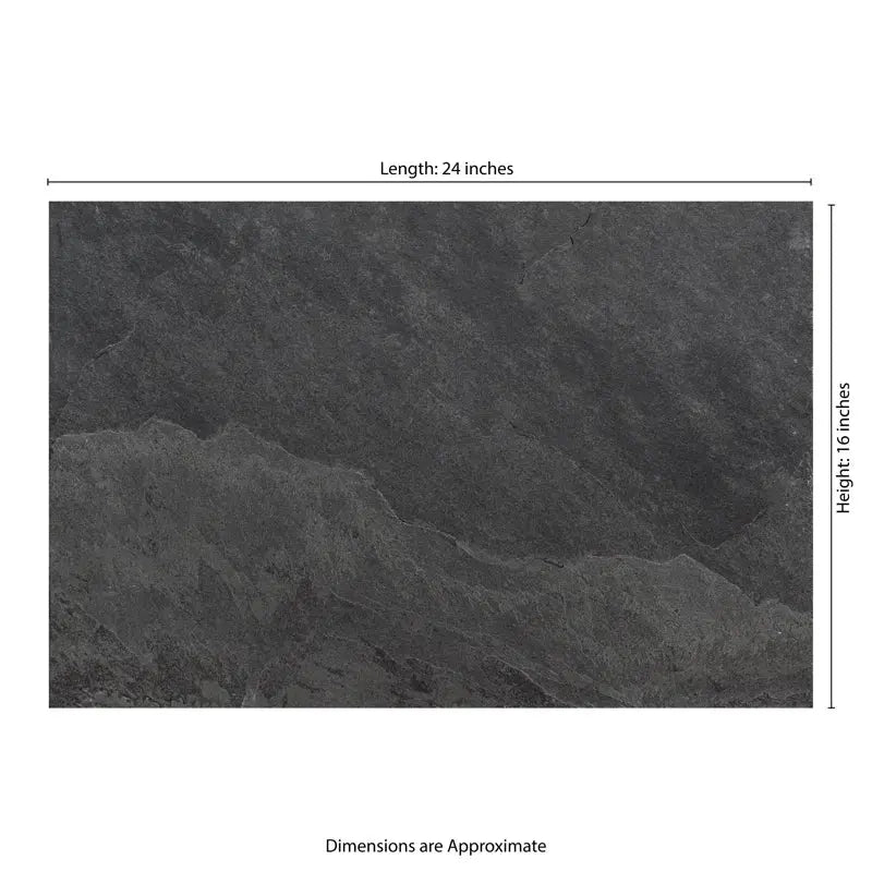 Montauk Black 16"X24" Gauged Slate Field Tile