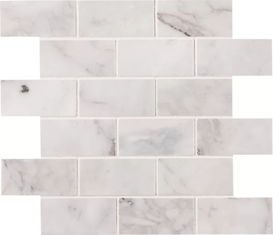 Calacatta Cressa 2" X 4" Honed Marble Wall & Floor Tile