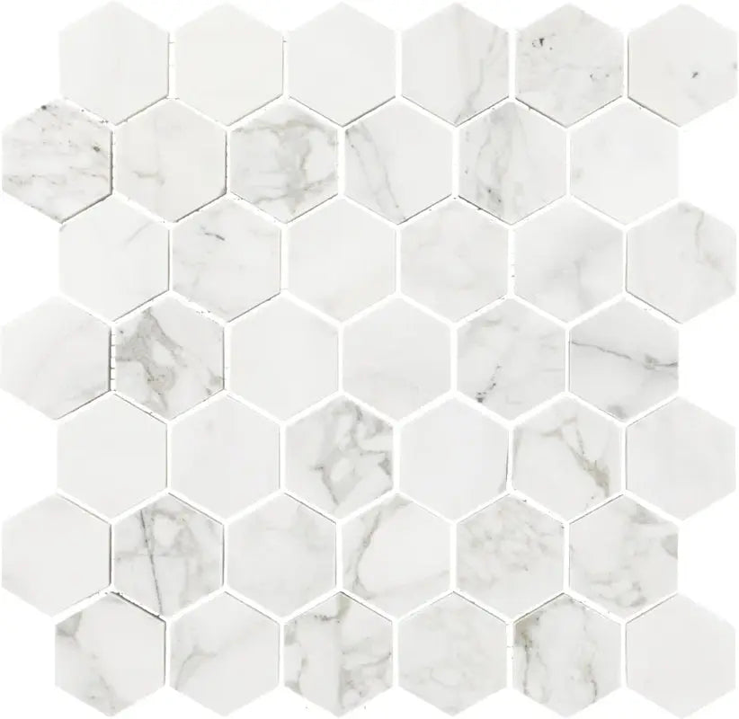 Natural Stone Marble Venetian Calacatta 2" Hexagon Mosaic