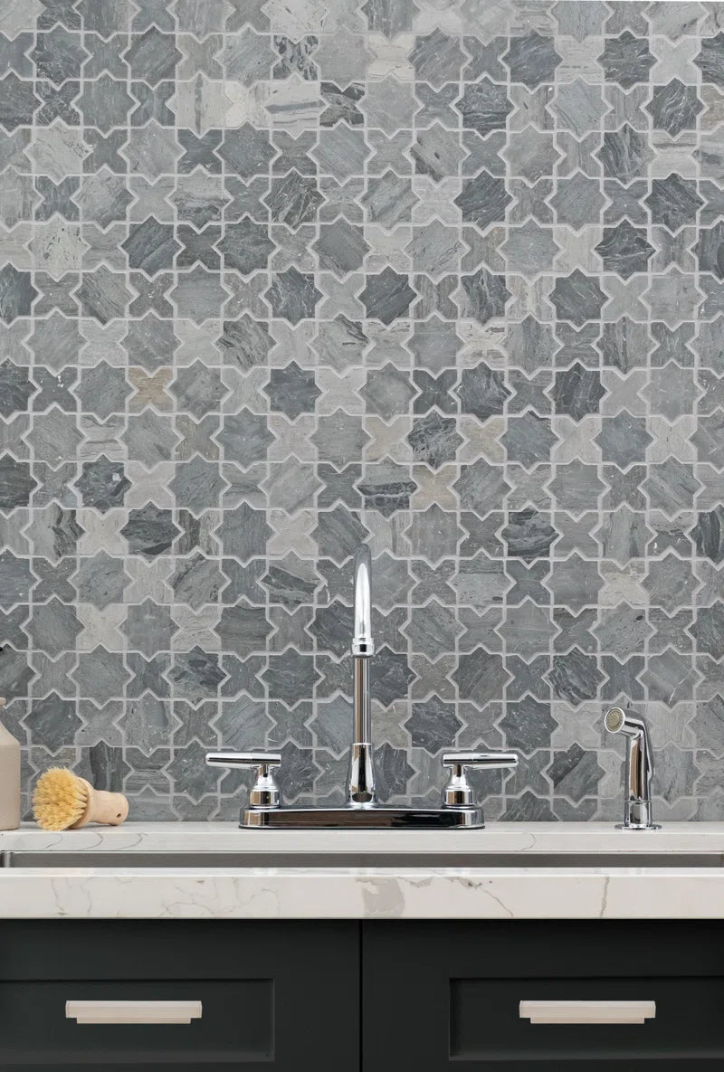 Montague 11.81" X 11.81" Marble Mosaic Sheet Wall & Floor Tile