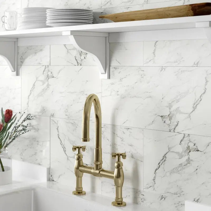 Carrara 12" X 24" Porcelain Marble Look Wall & Floor Tile