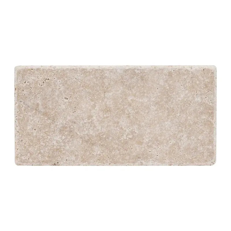 Bologna Chiaro 3" X 6" Tumbled Travertine Floor and Wall Tile