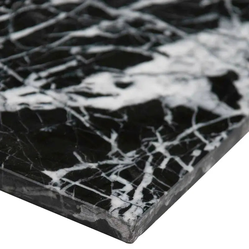 Marquina 12" X 12" Natural Stone Marble Look Wall & Floor Tile