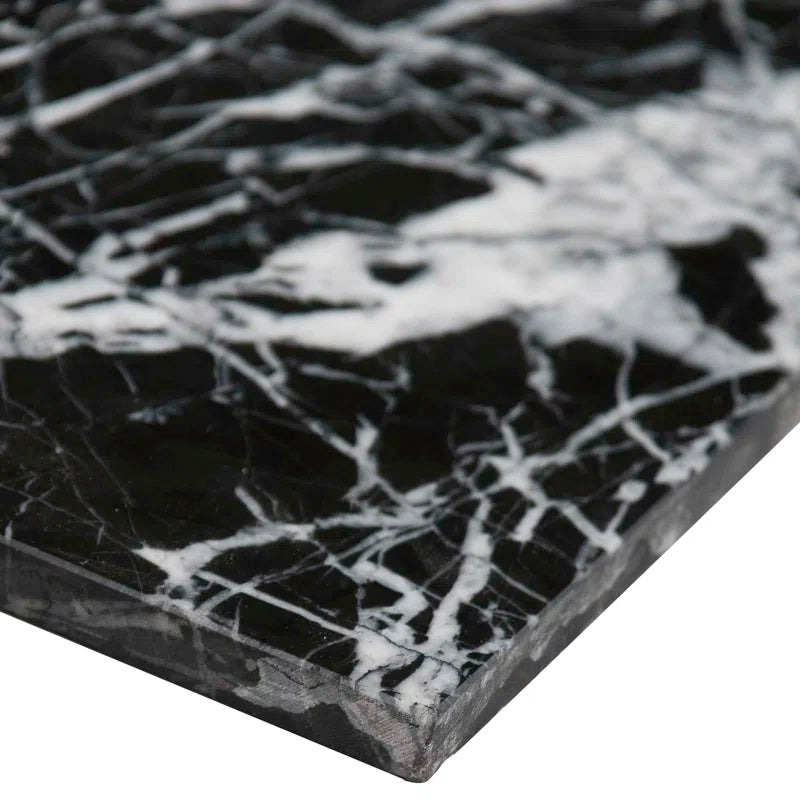 Marquina 12" X 12" Natural Stone Marble Look Wall & Floor Tile