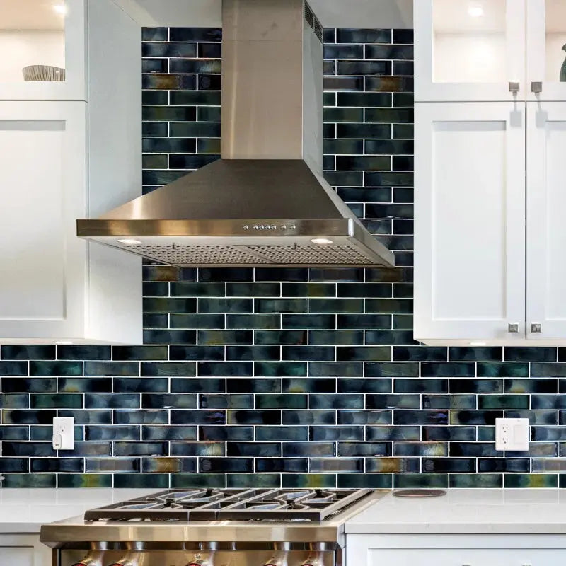 Carbonita 2" X 6" Glass Mosaic Subway Tile