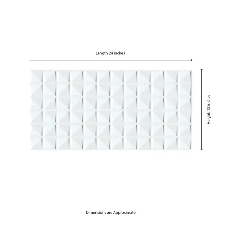 Dymo Chex White 12" X 24" Glossy Ceramic Wall Tile