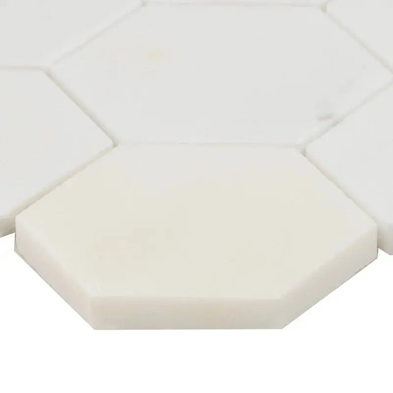 Greecian 3" X 3" Marble Honeycomb Mosaic Wall & Floor Tile