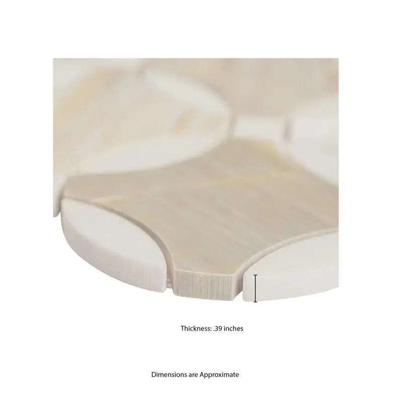 Athena Gold Lola 10.25" X 10.25" Polished Marble Mosaic Tile