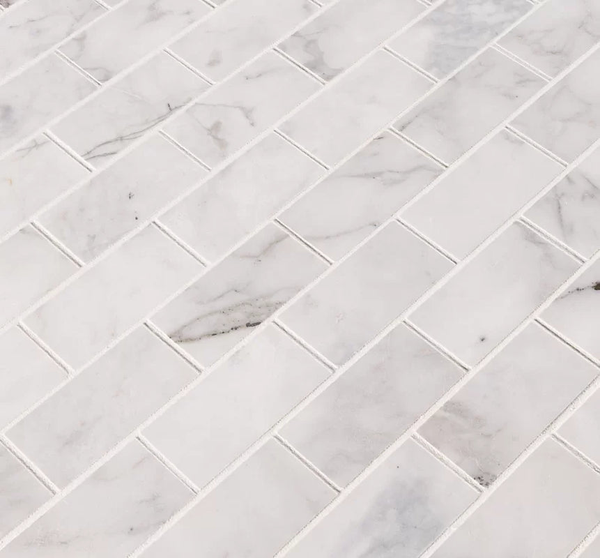 Calacatta Cressa 2" X 4" Honed Marble Wall & Floor Tile