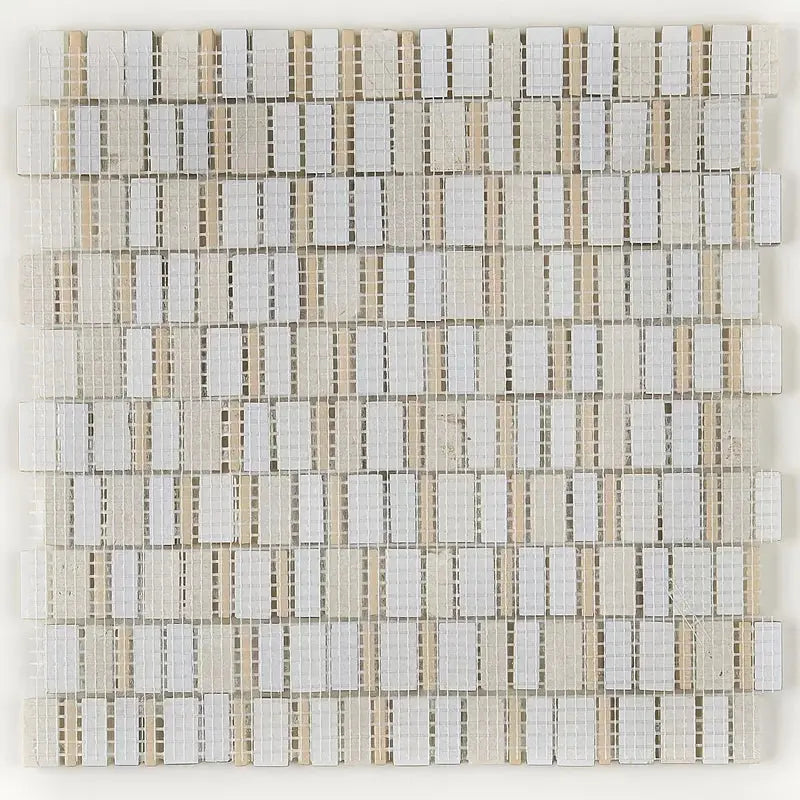 Clio  Random Sized Glass Mosaic Tile in Nox