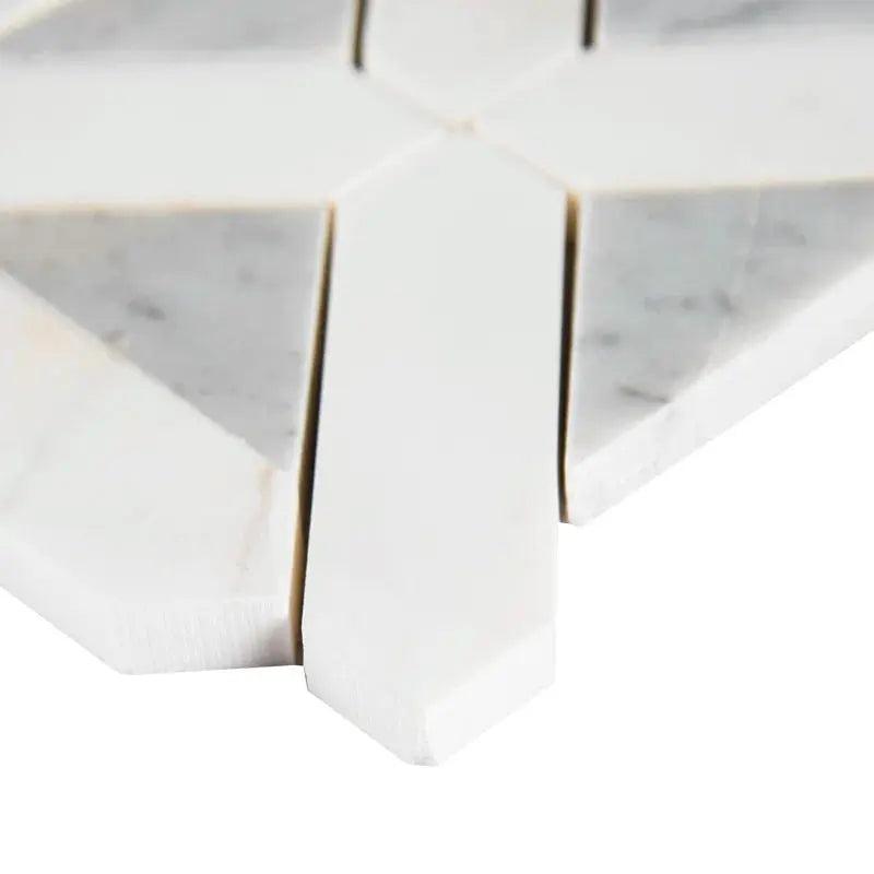 Bianco Dolomite 12" X 12" Marble Grid Mosaic Wall & Floor Tile