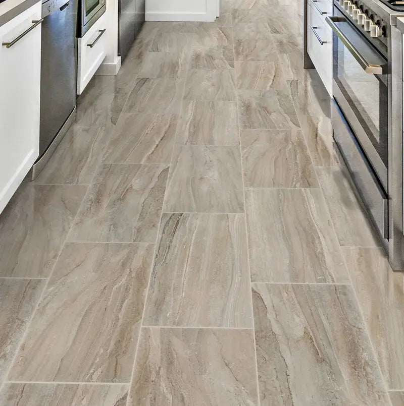 Famed 12" X 24" Porcelain Marble Look Wall & Floor Tile