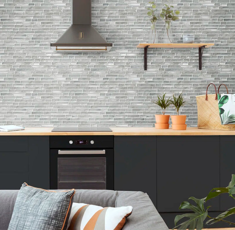 Canvas Interlocking Glass Mosaic Tile