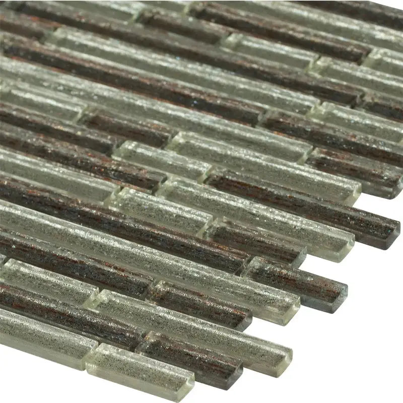 Luxe Interlocking Random Sized Glass Mosaic Tile