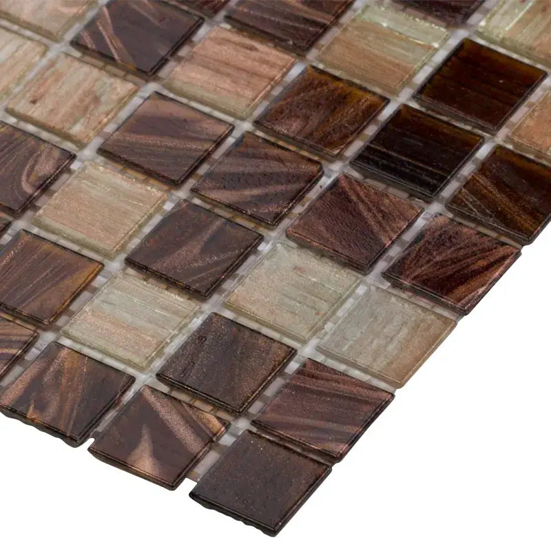 Iridescent 0.75" X 0.75" Glass Mosaic Tile