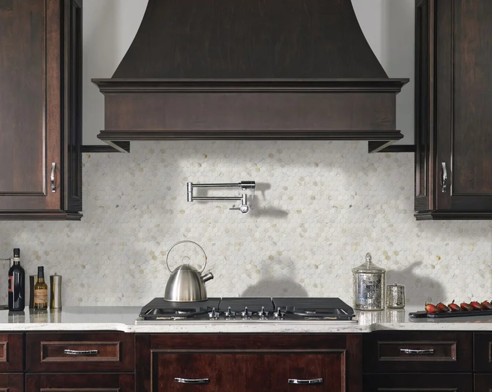 Calacatta Gold Hexagon 2" X 2" Polished Marble Mosaic Tile