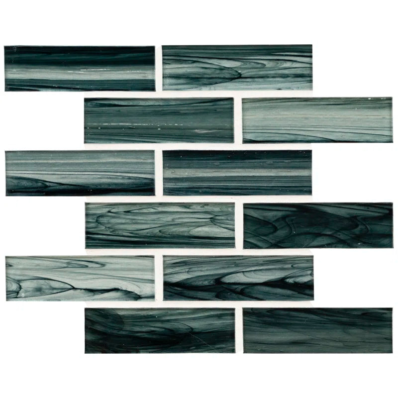 Ombre 2" X 6" Glass Mosaic Wall Tile