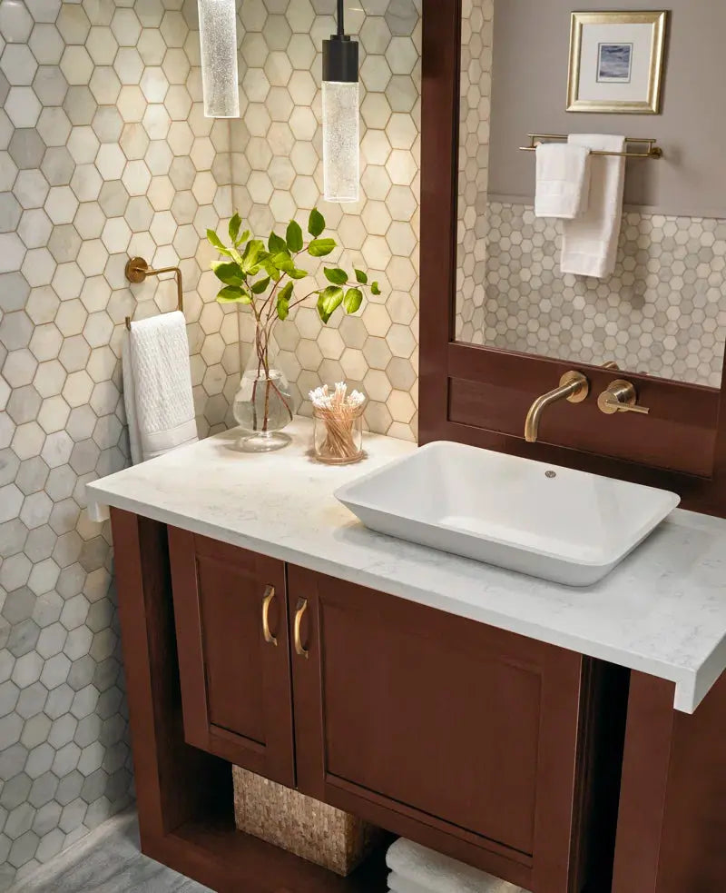 Greecian 3" X 3" Marble Honeycomb Mosaic Wall & Floor Tile