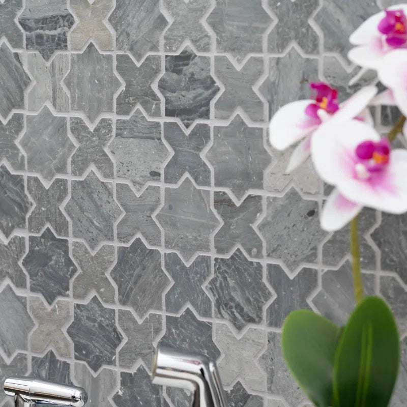 Montague 11.81" X 11.81" Marble Mosaic Sheet Wall & Floor Tile