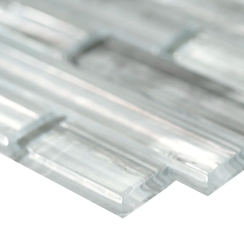 Canvas Interlocking Glass Mosaic Tile
